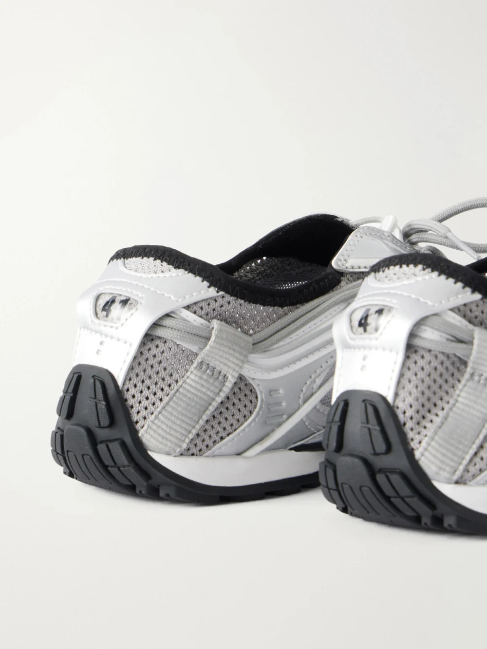 Close-up detail of the Balenciaga Radar Rubber-trimmed Slip-on Sneakers