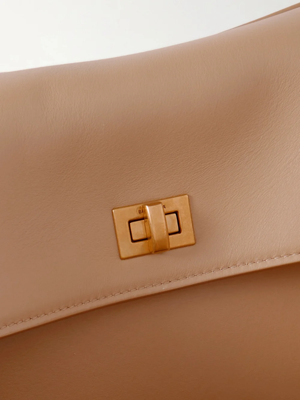 Close-up detail of the Balenciaga Rodeo Large Leather Shoulder Bag