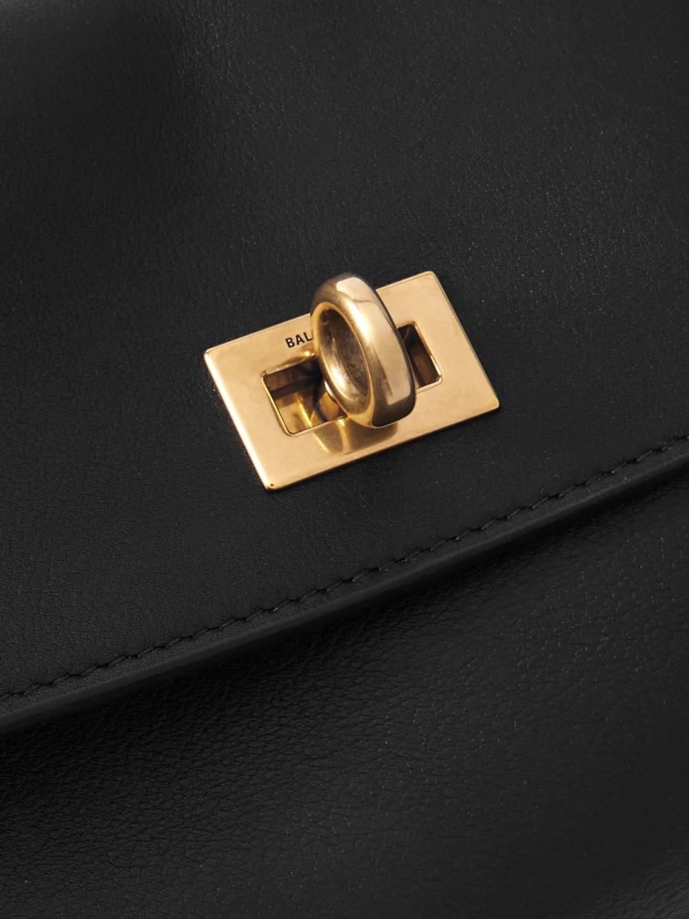 Close-up detail of the Balenciaga Rodeo Medium Leather Shoulder Bag