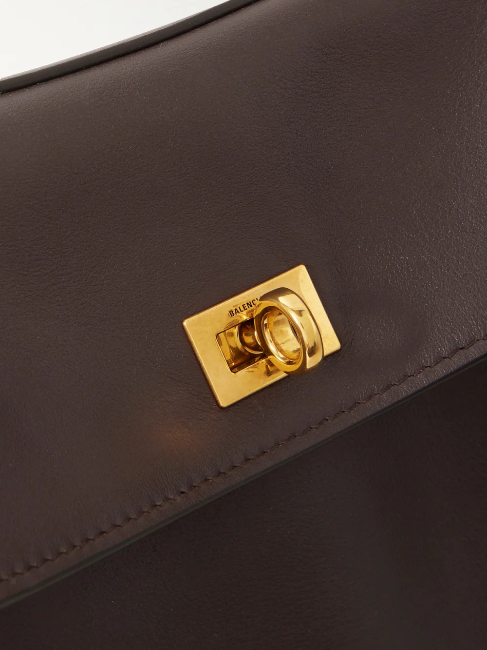 Close-up detail of the Balenciaga Rodeo Medium Leather Shoulder Bag