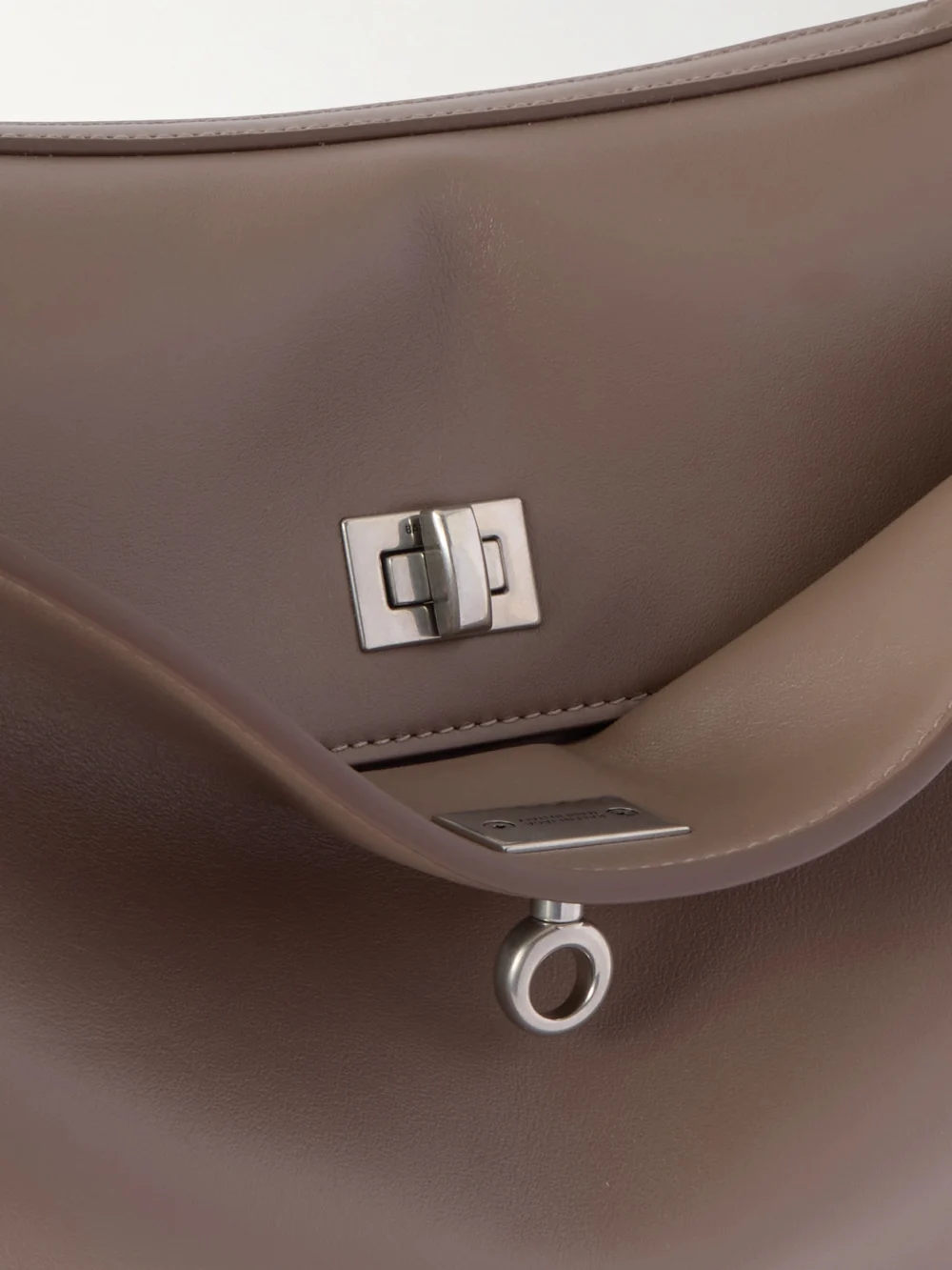 Close-up detail of the Balenciaga Rodeo Medium Leather Shoulder Bag