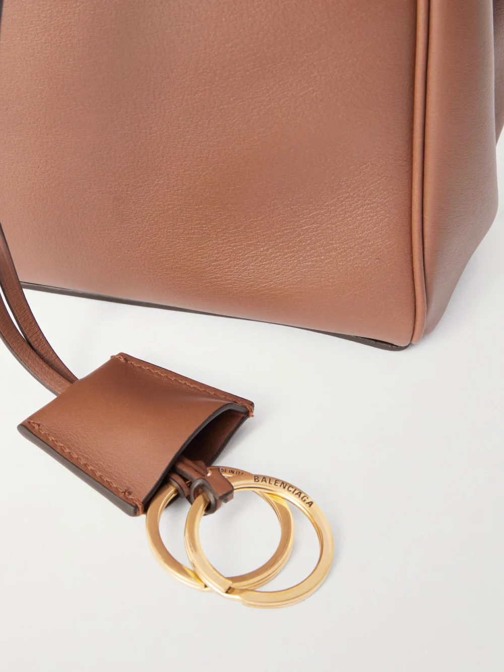 Close-up detail of the Balenciaga Rodeo Medium Leather Shoulder Bag