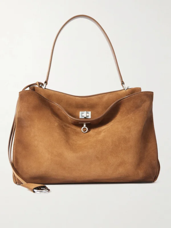 Balenciaga Rodeo Medium Suede Shoulder Bag