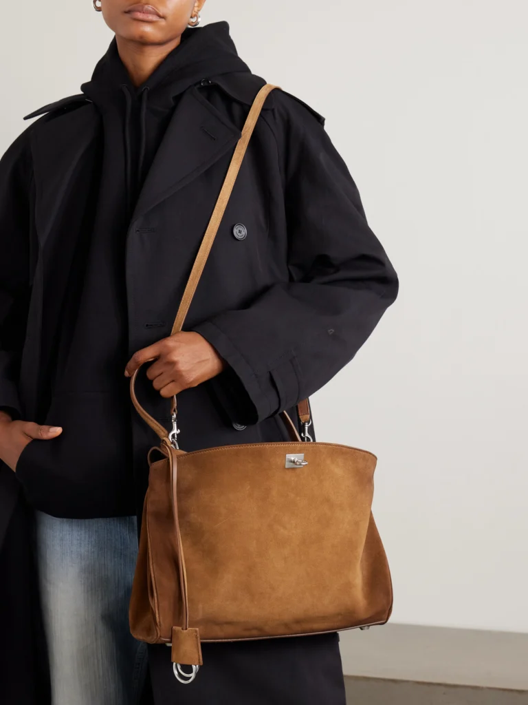 Balenciaga Rodeo Medium Suede Shoulder Bag