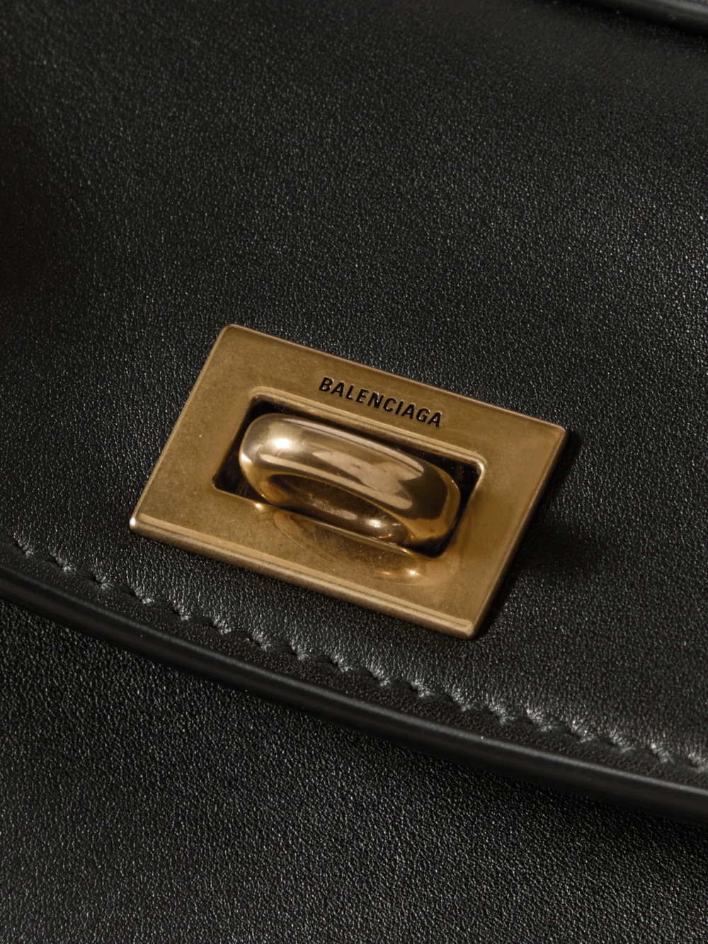 Close-up detail of the Balenciaga Rodeo Mini Leather Top-handle Bag