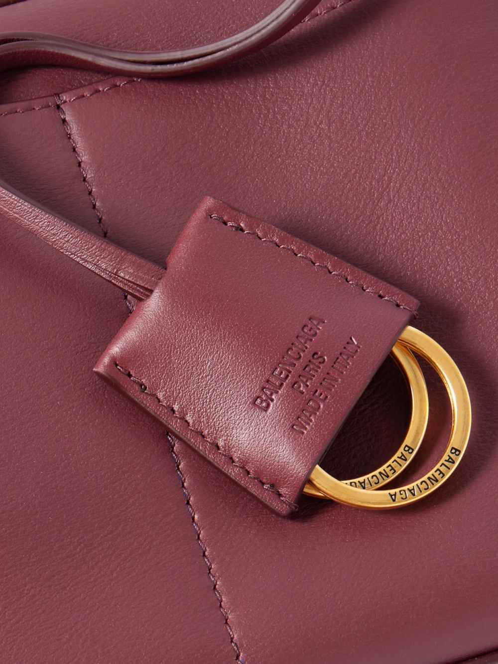 Close-up detail of the Balenciaga Rodeo Mini Leather Top-handle Bag
