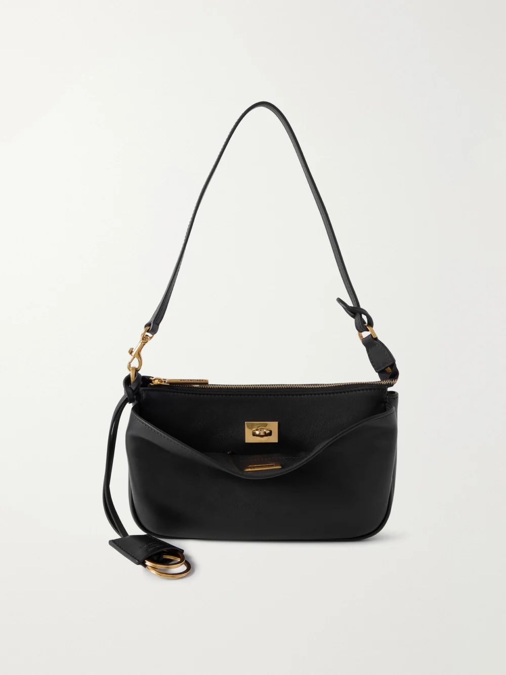 Balenciaga Rodeo Sling Pochette Leather Shoulder Bag in black