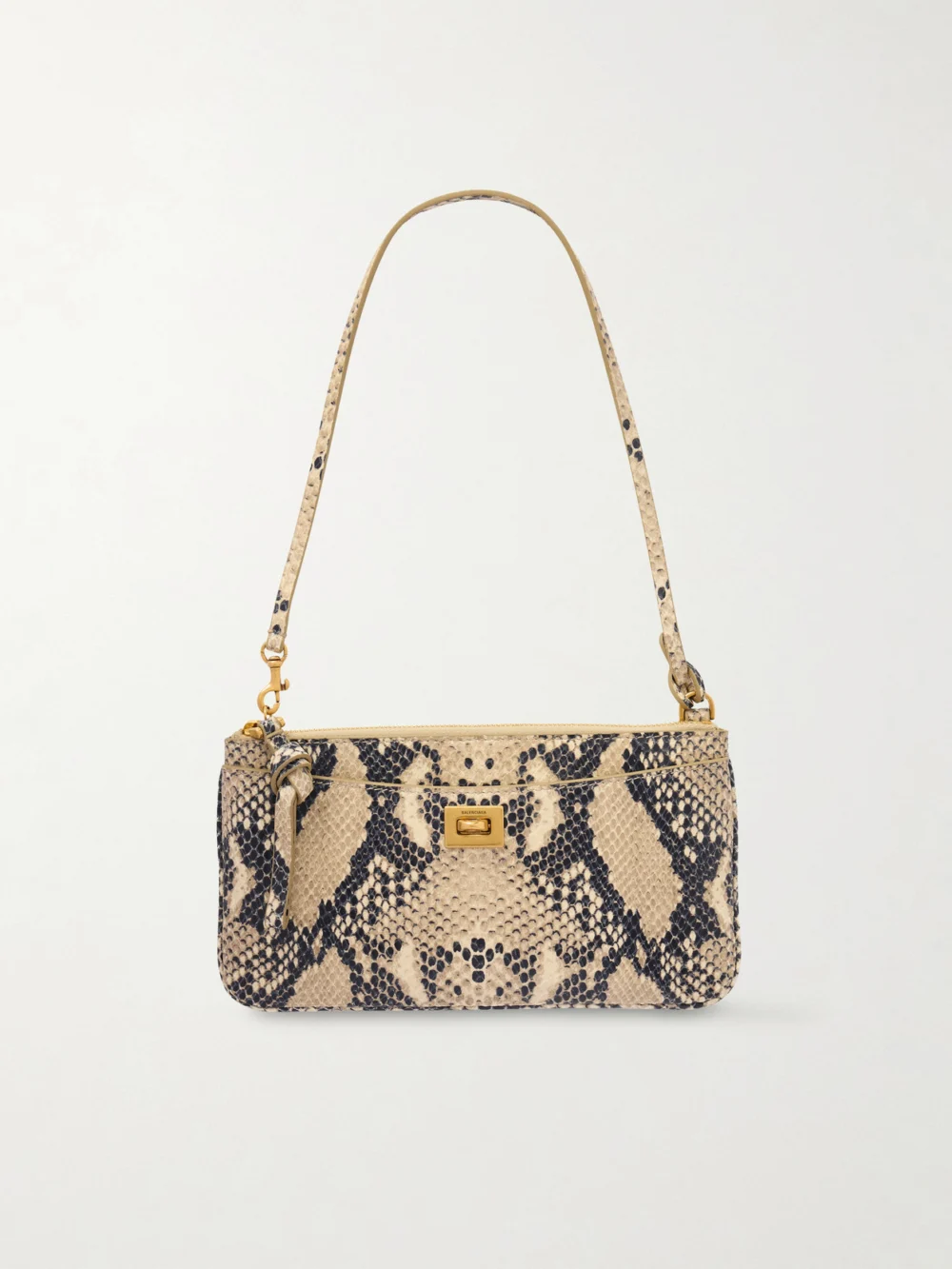 Balenciaga Rodeo Snake-effect Leather Shoulder Bag in snake print
