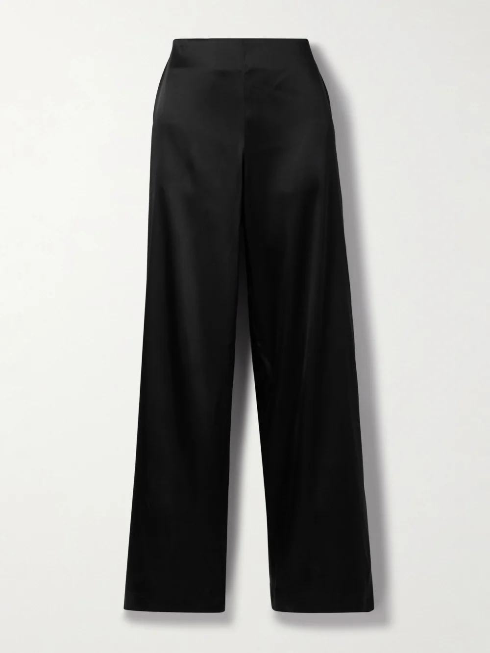 Balenciaga Satin Wide-leg Pants in black