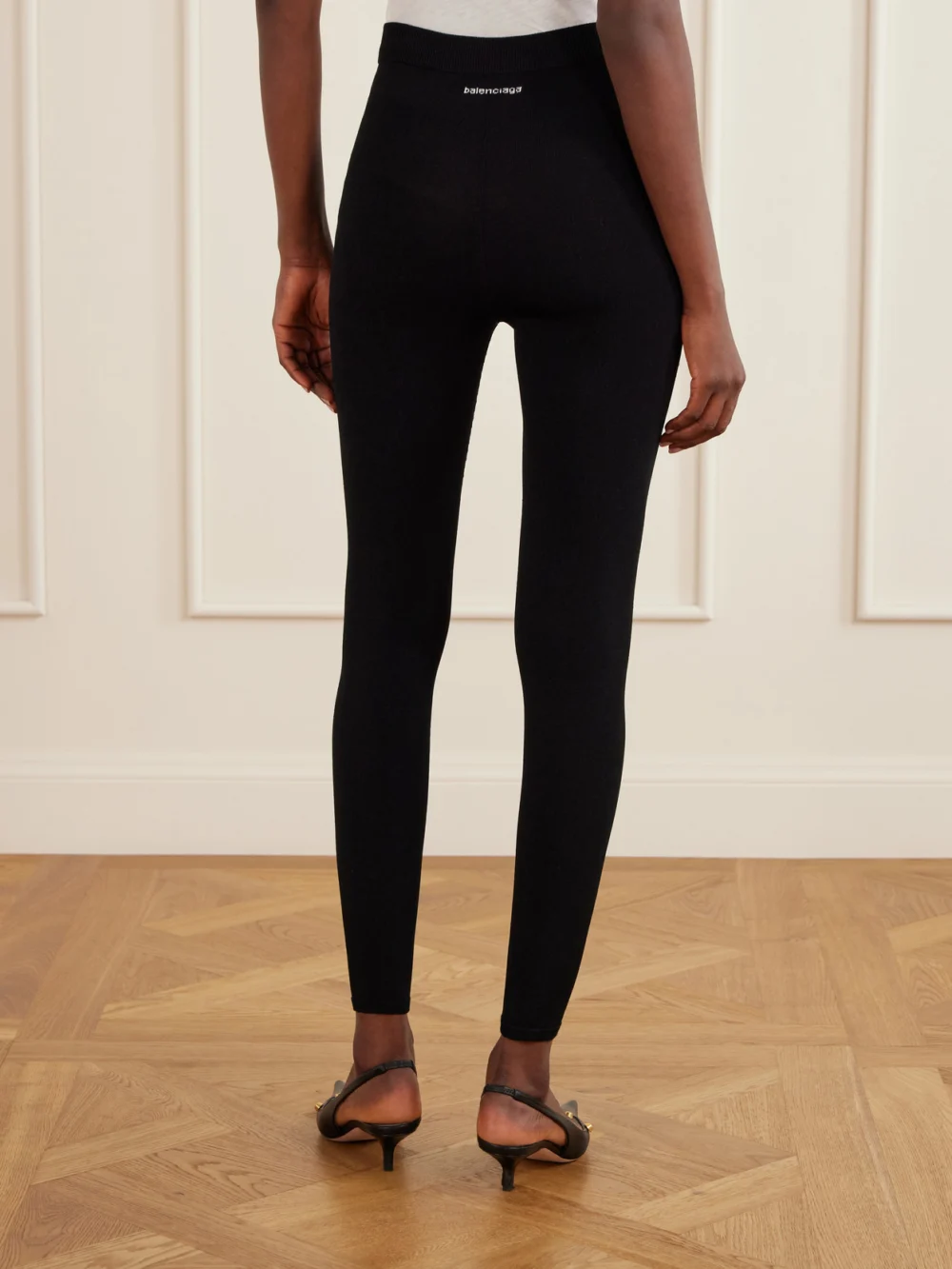 Back view of the Balenciaga Stretch-jersey Leggings