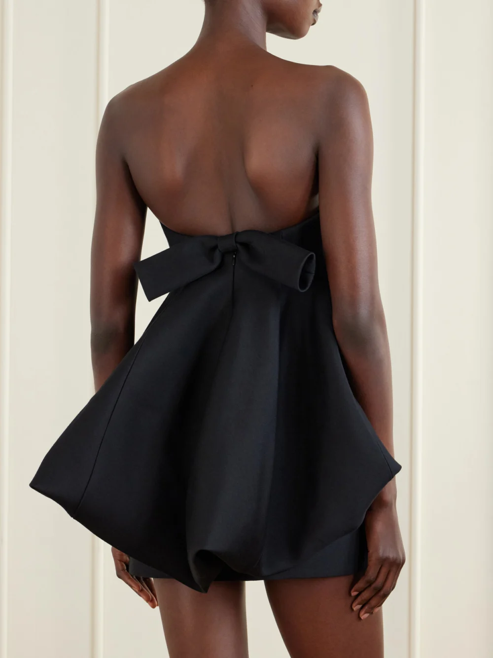 Back view of the Balenciaga Wool-blend Mini Balloon Dress