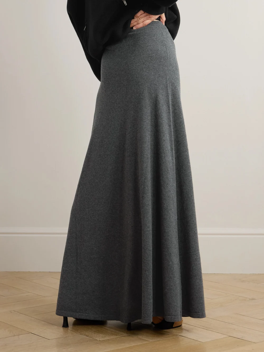 Back view of the Balenciaga Wool Maxi Skirt