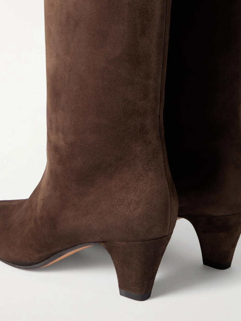 Close-up detail of the Bally Arvel Suede Knee Boots