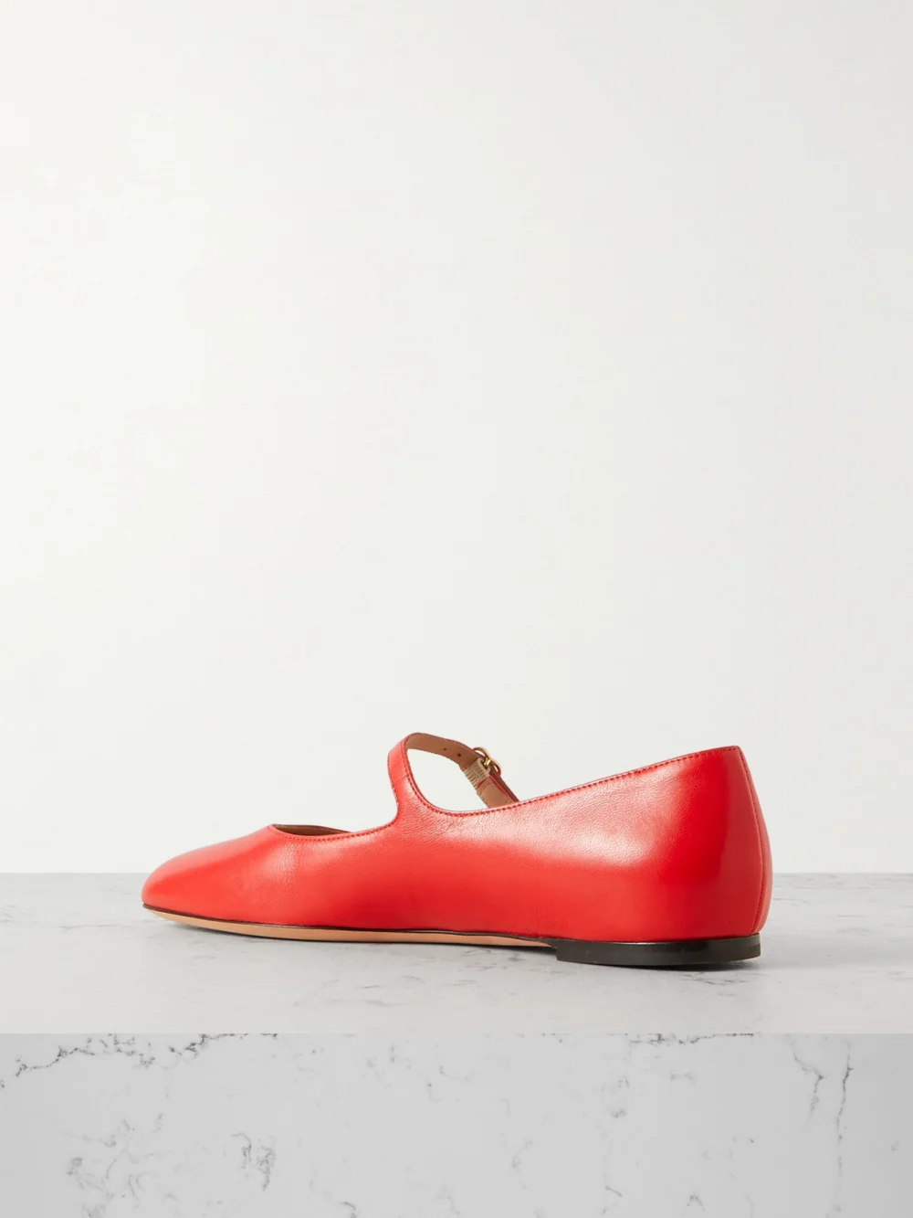 Back view of the Bally Banya Leather Mary Jane Ballet Flats