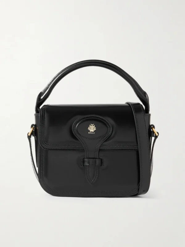 Bally Beckett Flat Mini Glossed-leather Tote