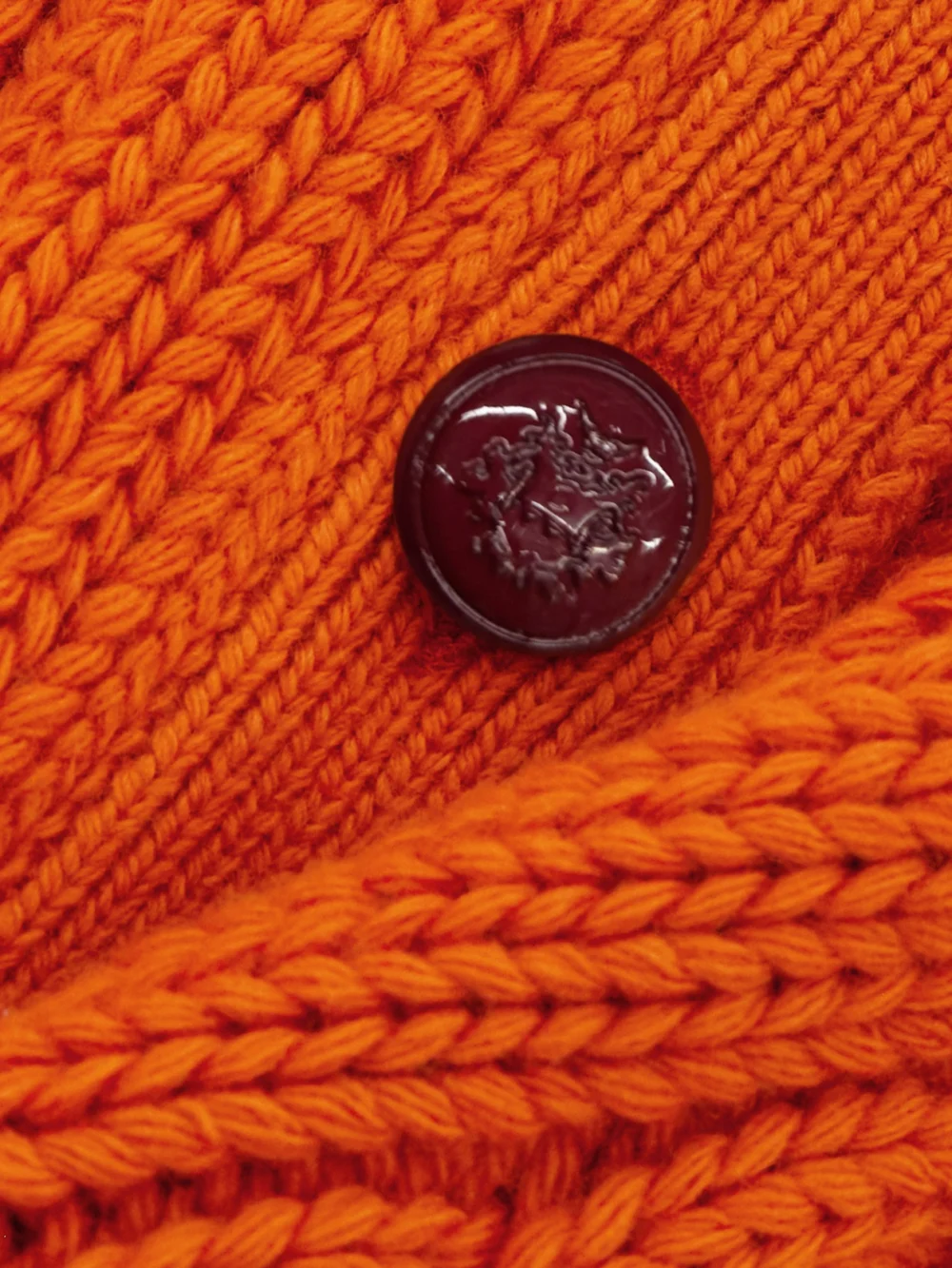 Close-up detail of the Bally Cable-knit Wool Cardigan