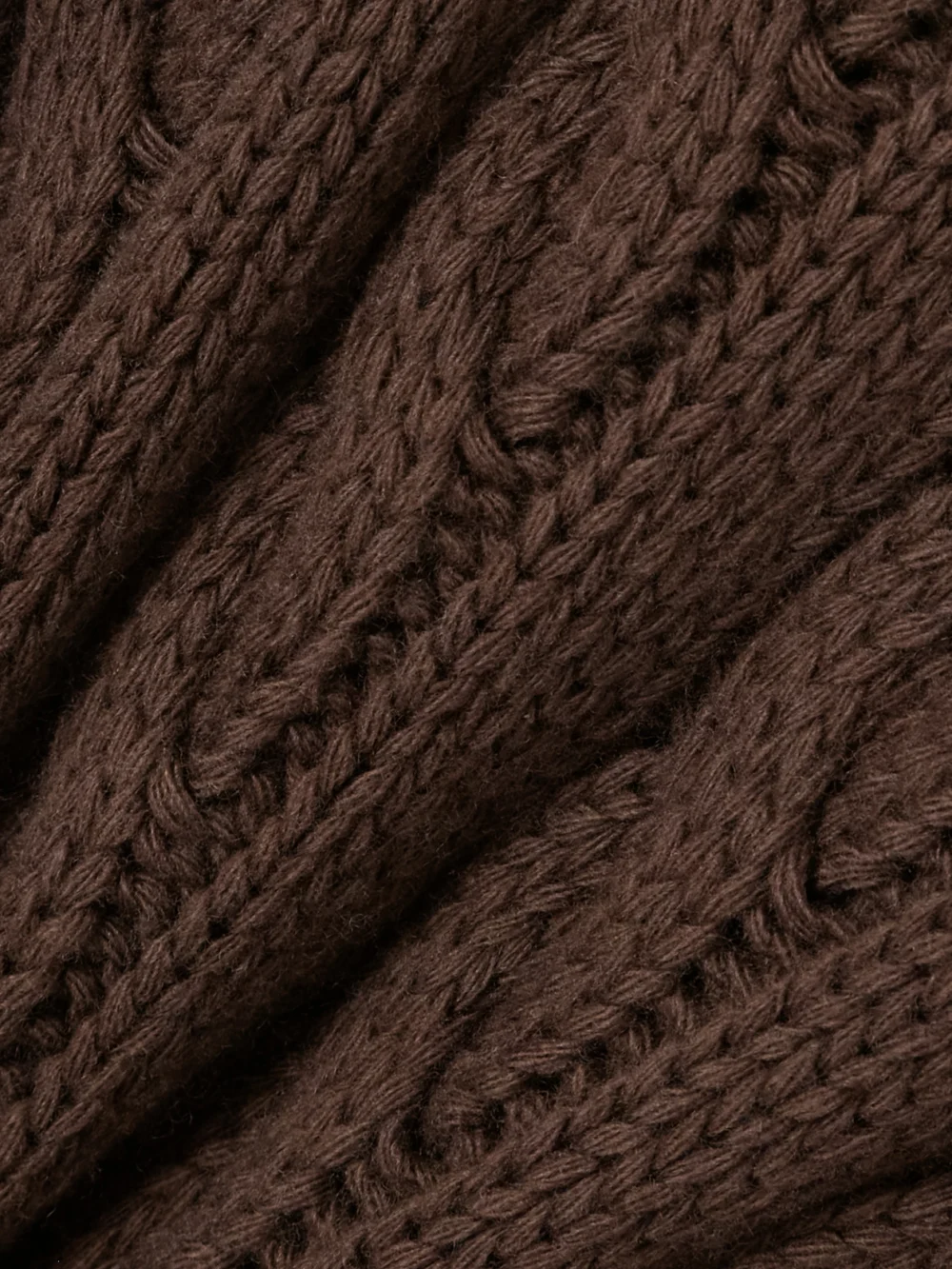Close-up detail of the Bally Cable-knit Wool Turtleneck Sweater