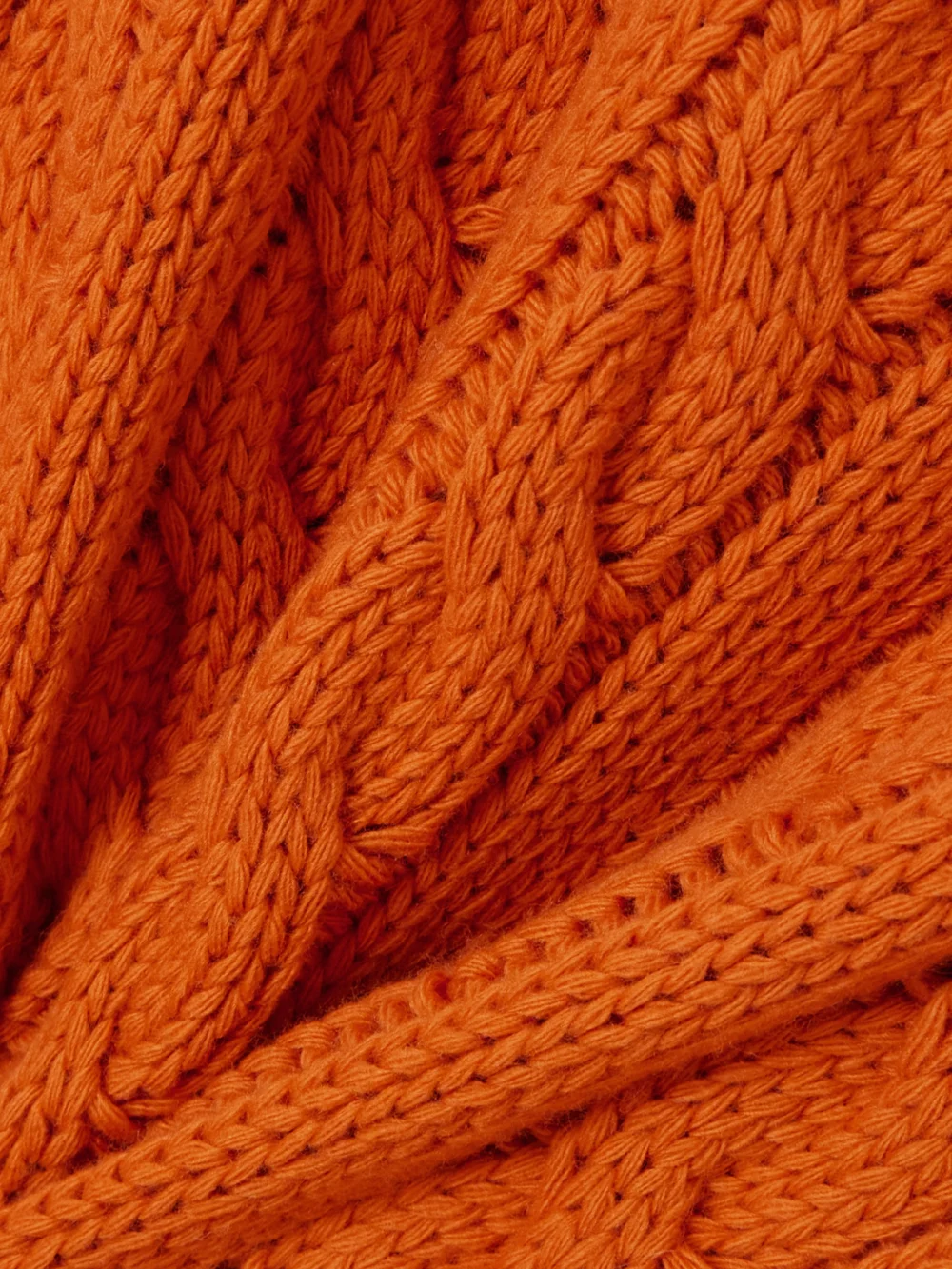 Close-up detail of the Bally Cable-knit Wool Turtleneck Sweater