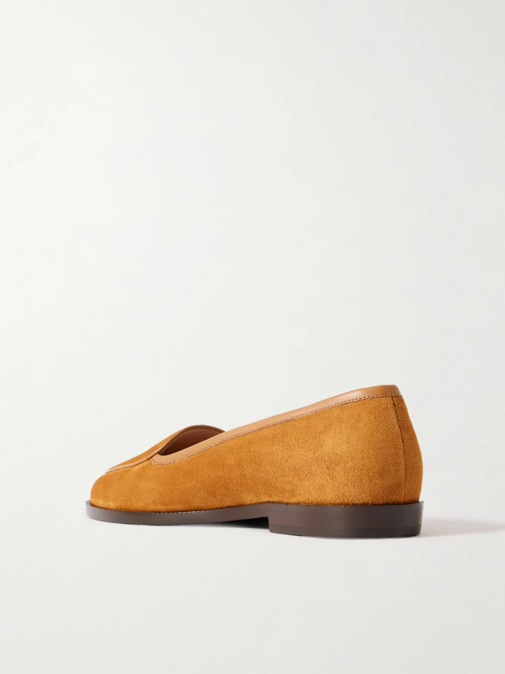 Back view of the Bally Edlyn Leather-trimmed Suede Loafers