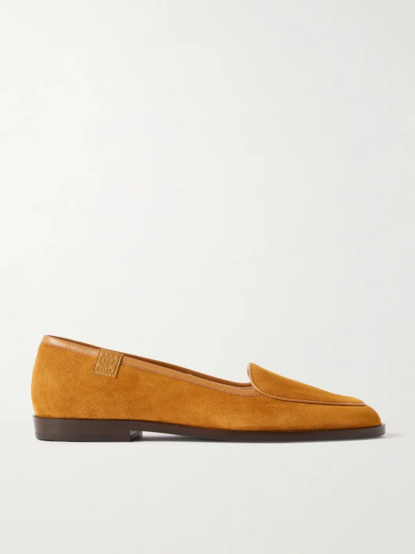 Bally Edlyn Leather-trimmed Suede Loafers