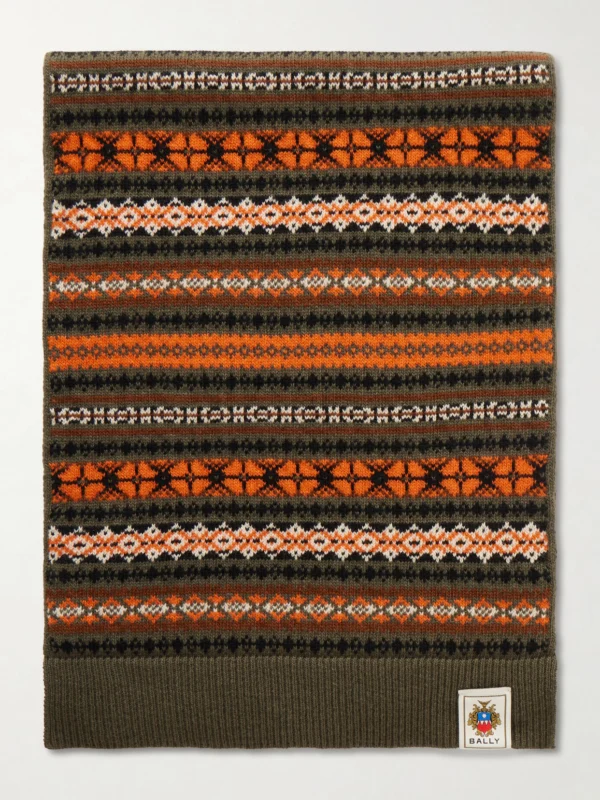 Bally Fair Isle Wool Scarf