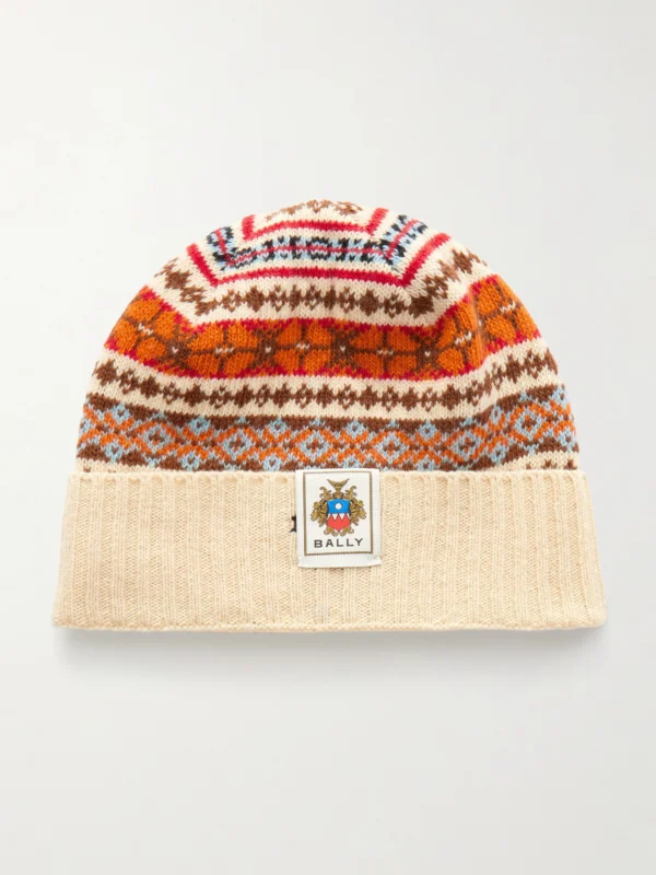 Bally Jacquard-knit Wool Beanie