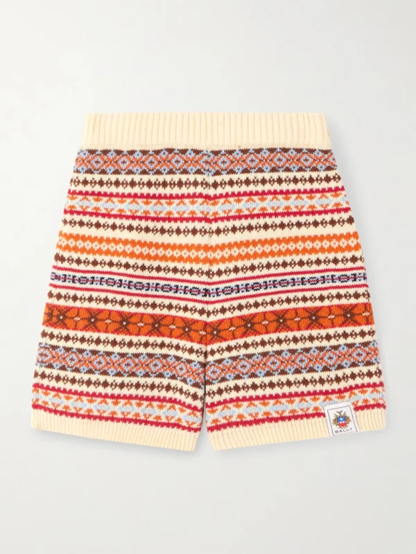 Bally Jacquard-knit Wool Shorts
