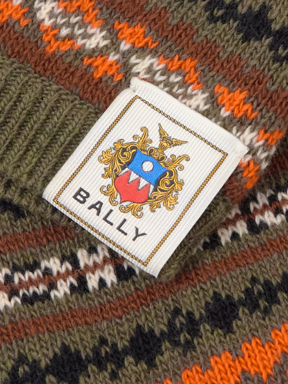 Close-up detail of the Bally Jacquard-knit Wool Shorts
