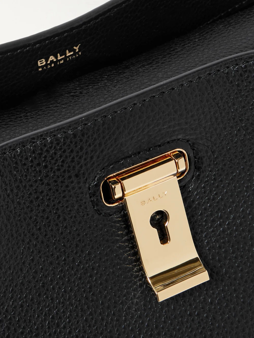Close-up detail of the Bally Liv Textured-leather Tote
