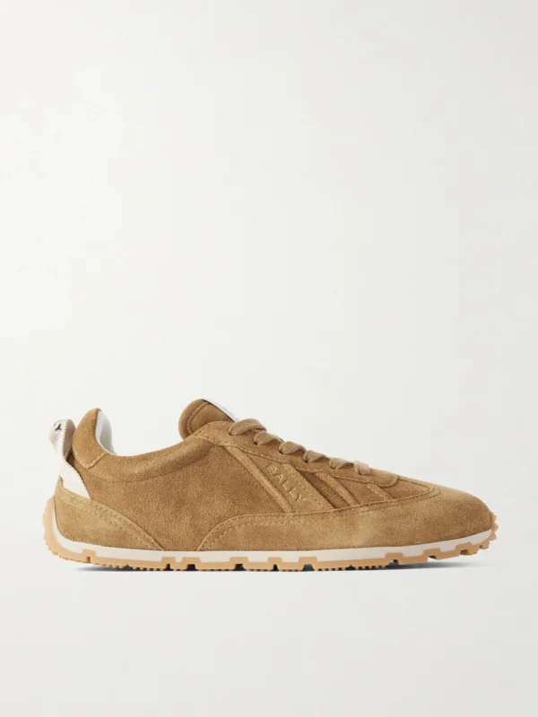 Bally Quest Grosgrain-trimmed Suede Sneakers