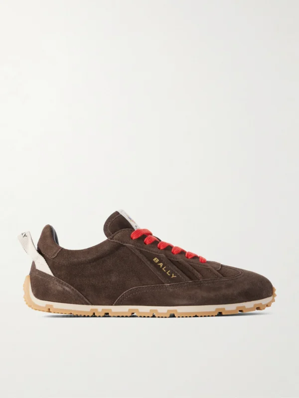 Bally Quest Grosgrain-trimmed Suede Sneakers
