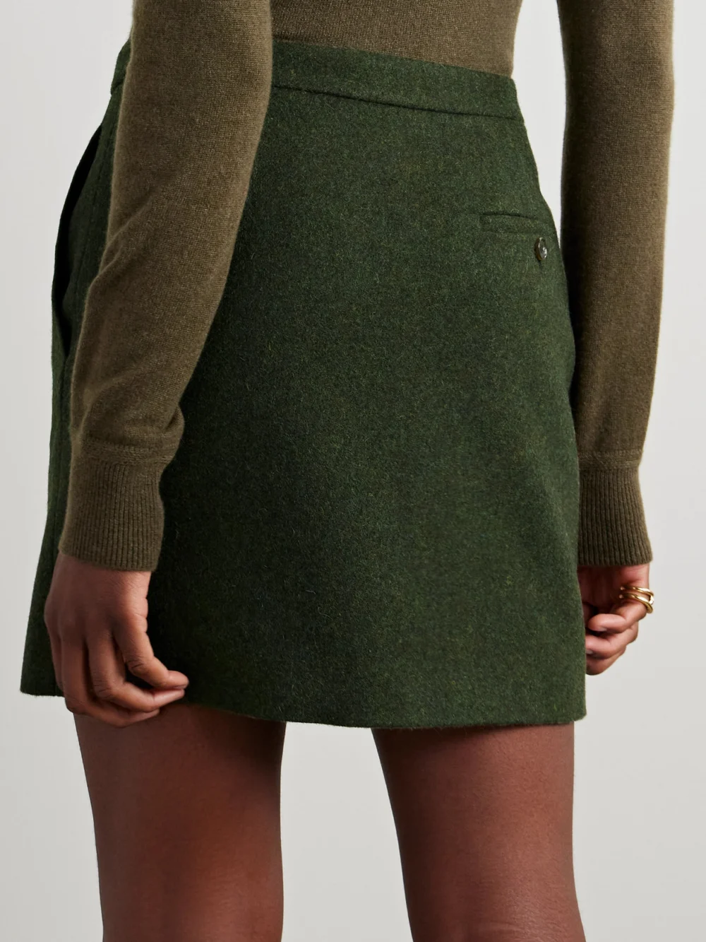 Back view of the Bally Wool Mini Skirt