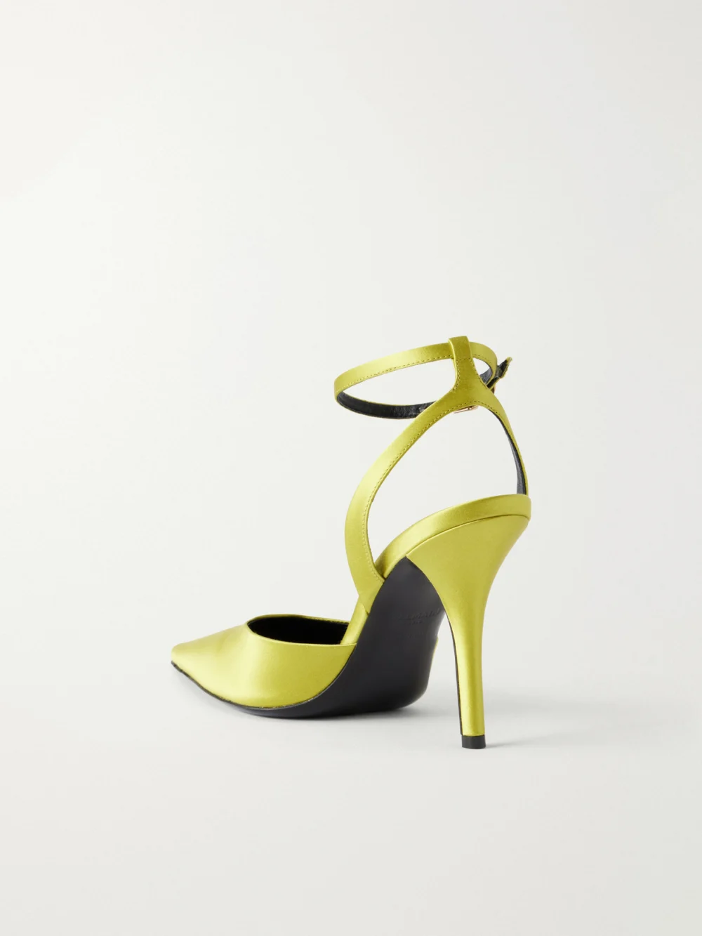 Back view of the Balmain 100 Embellished Satin Pumps