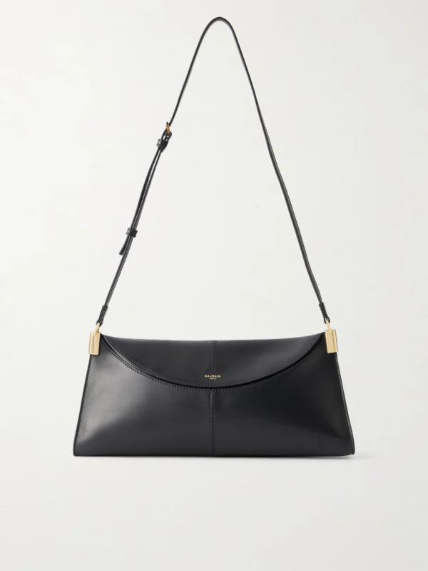 Balmain 64-83 Medium Leather Shoulder Bag
