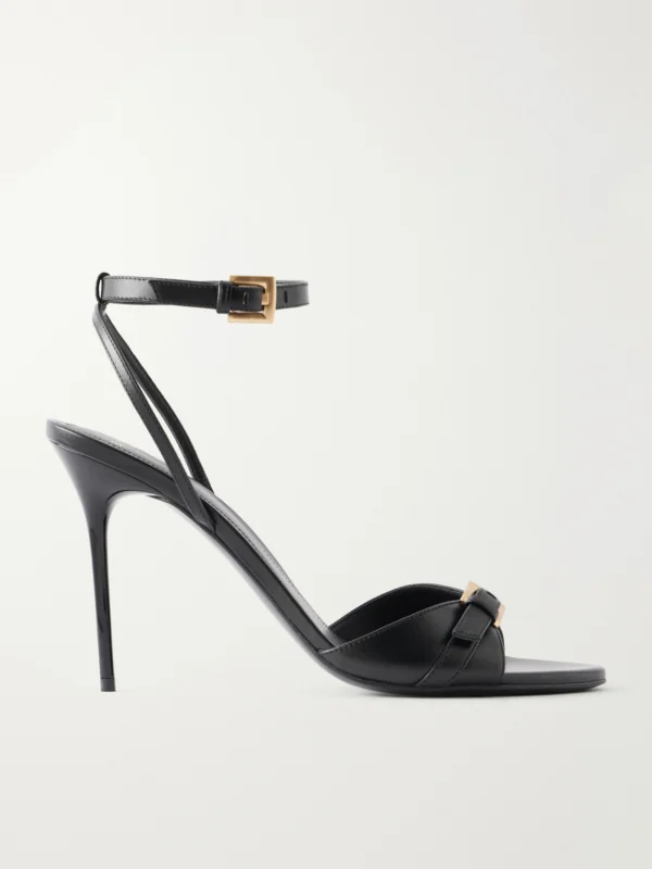 Balmain Anthem 95 Buckle-detailed Leather Sandals