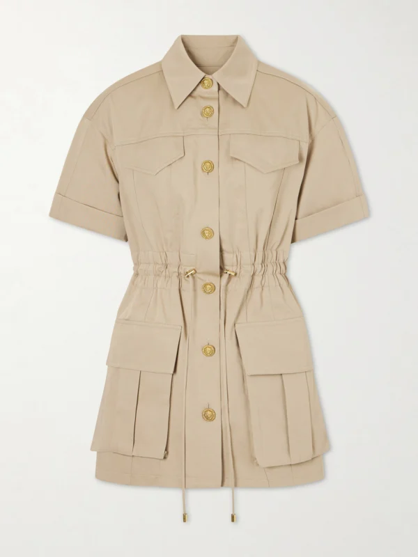 Balmain Cotton-gabardine Mini Dress