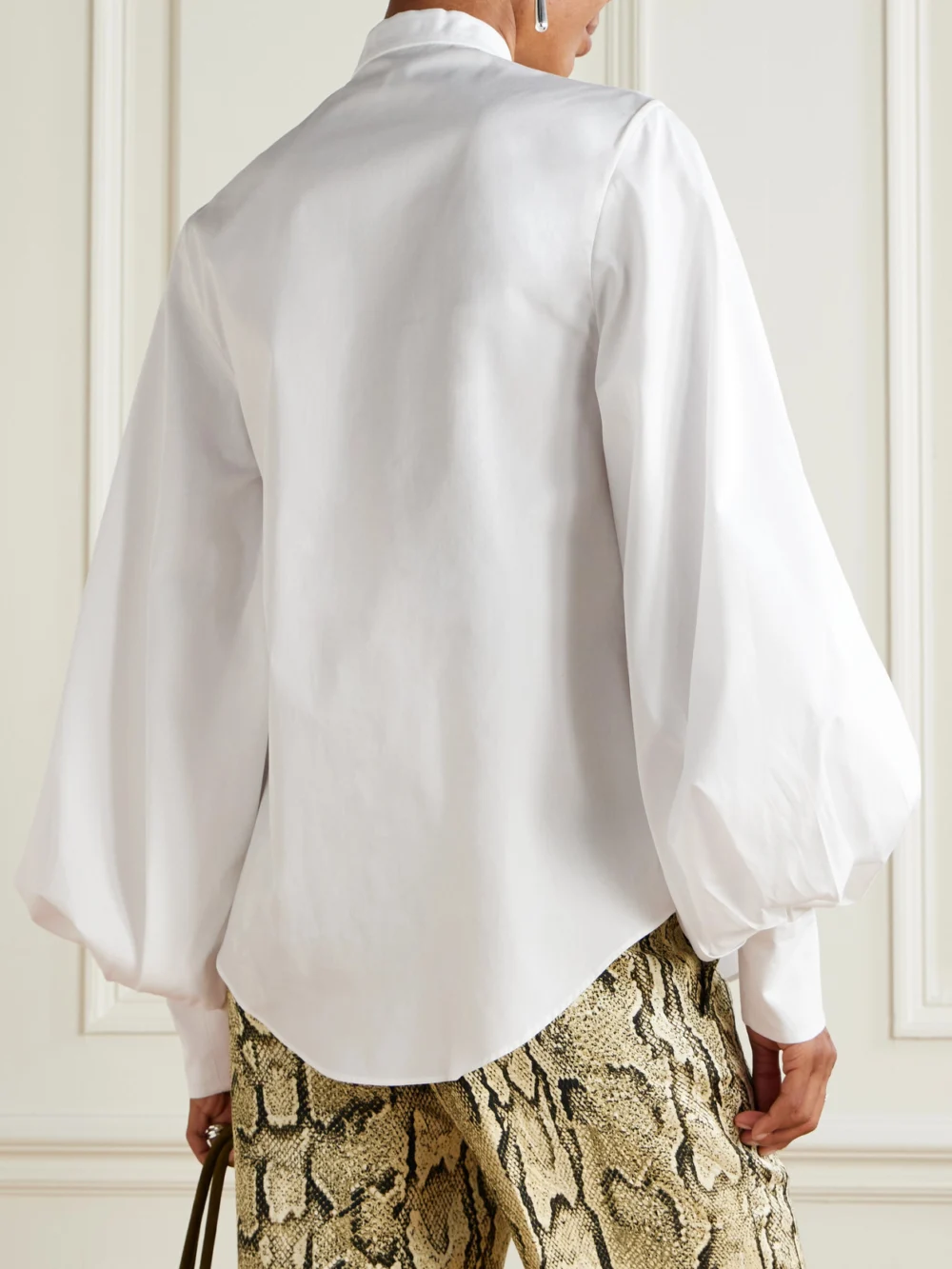 Back view of the Balmain Cotton-poplin Shirt