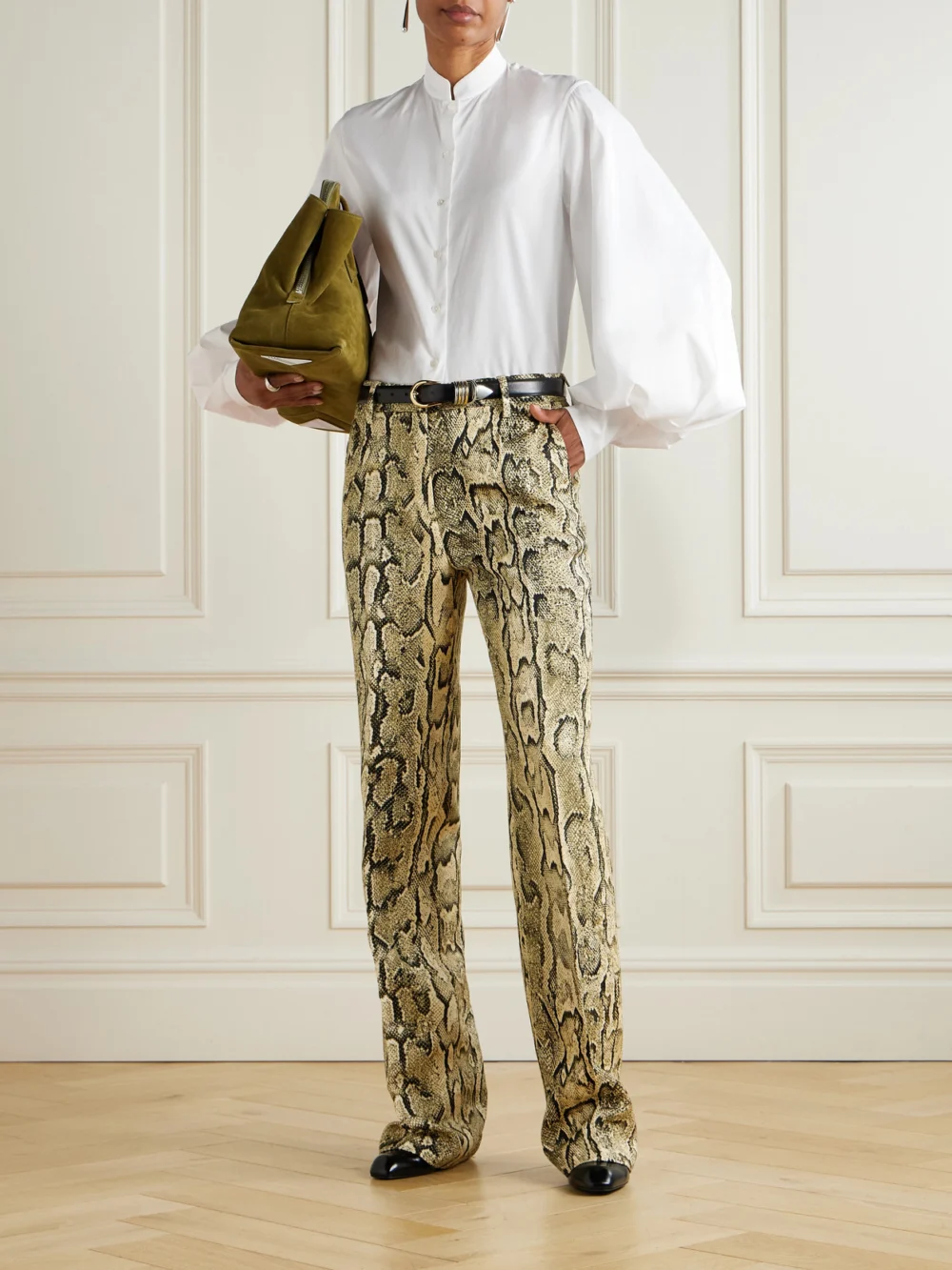 Balmain Cotton-poplin Shirt, worn by a model