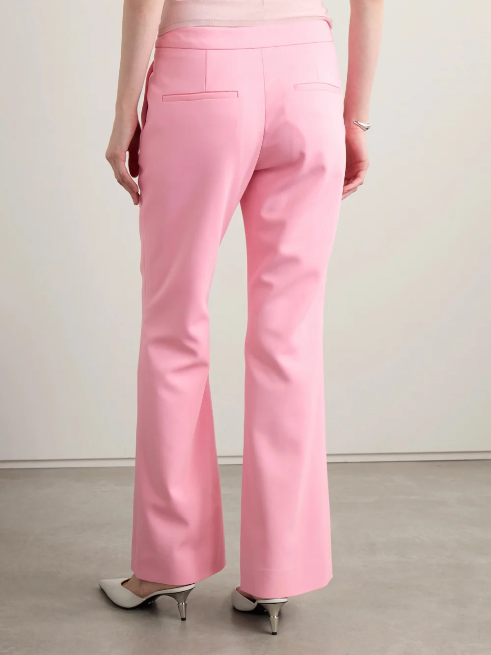 Back view of the Balmain Crepe Straight-leg Pants