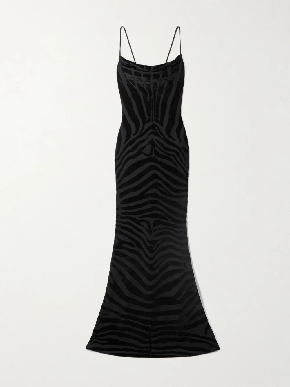 Balmain Devoré-velvet Gown in black