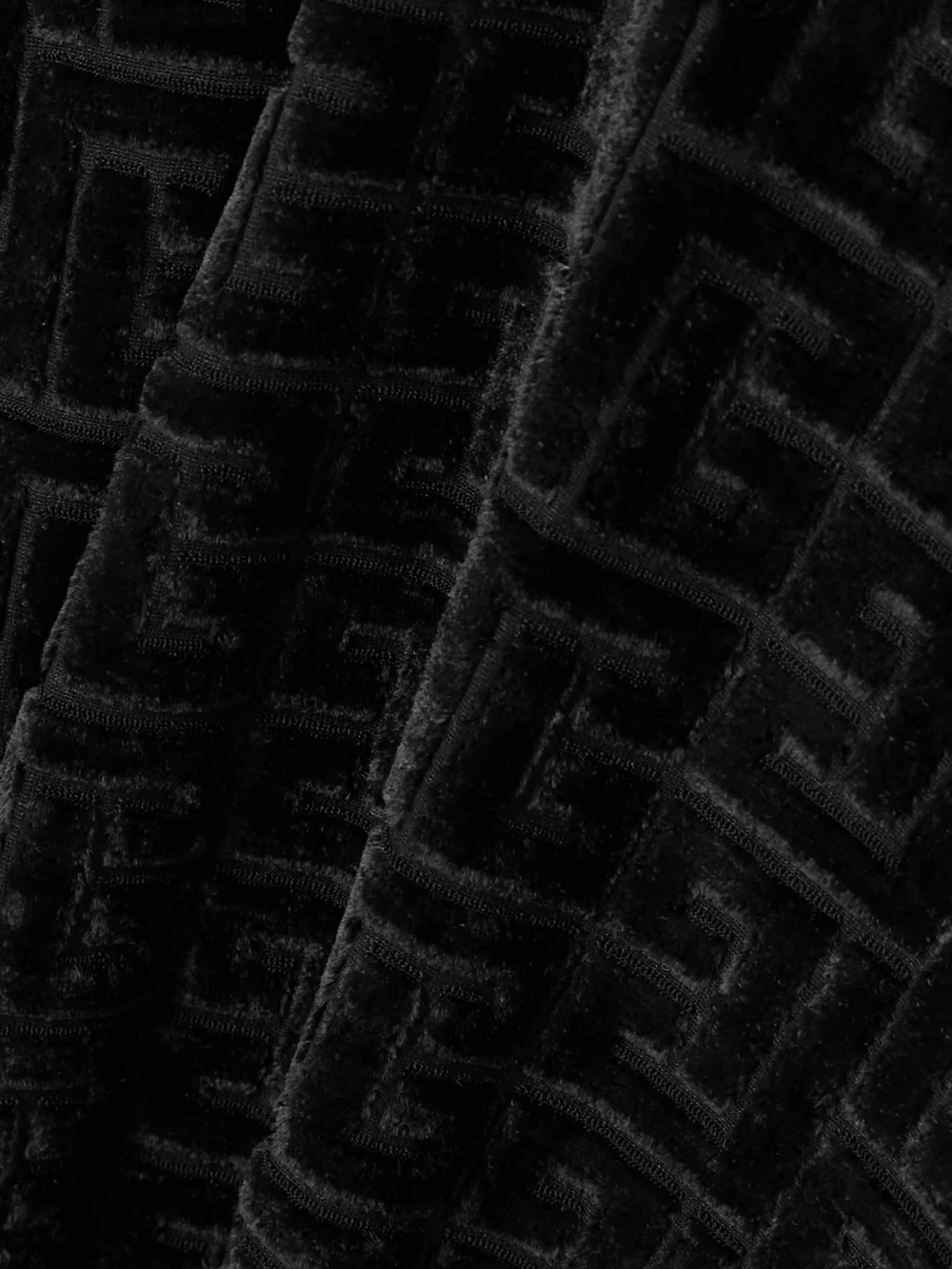 Close-up detail of the Balmain Devoré-velvet Midi Dress