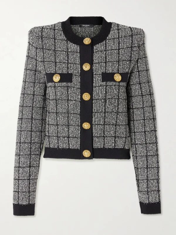 Balmain Metallic Tweed Cardigan