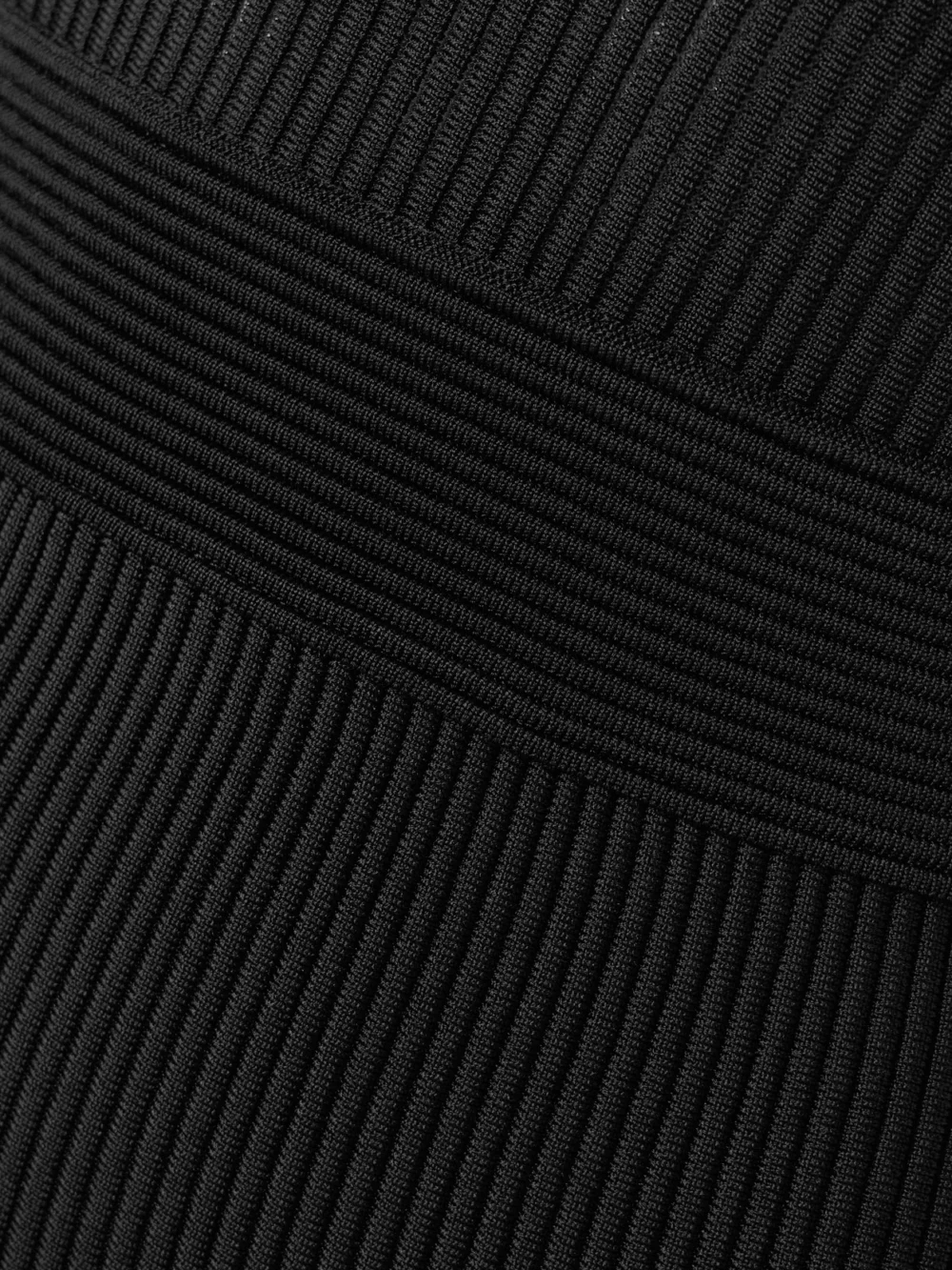 Close-up detail of the Balmain Ribbed Jersey Halterneck Midi Dress