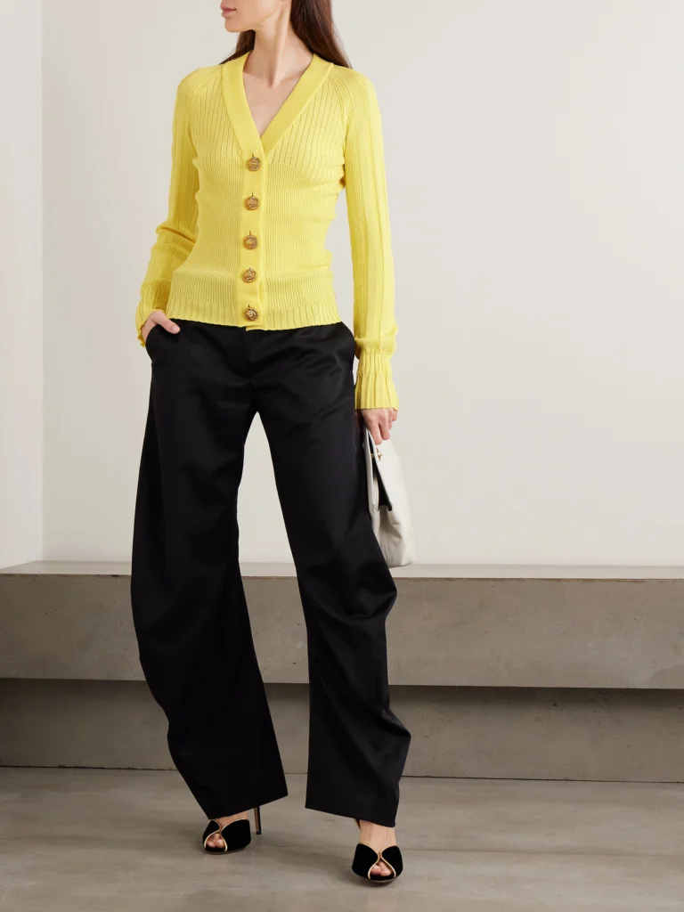 Balmain Ribbed-knit Cardigan