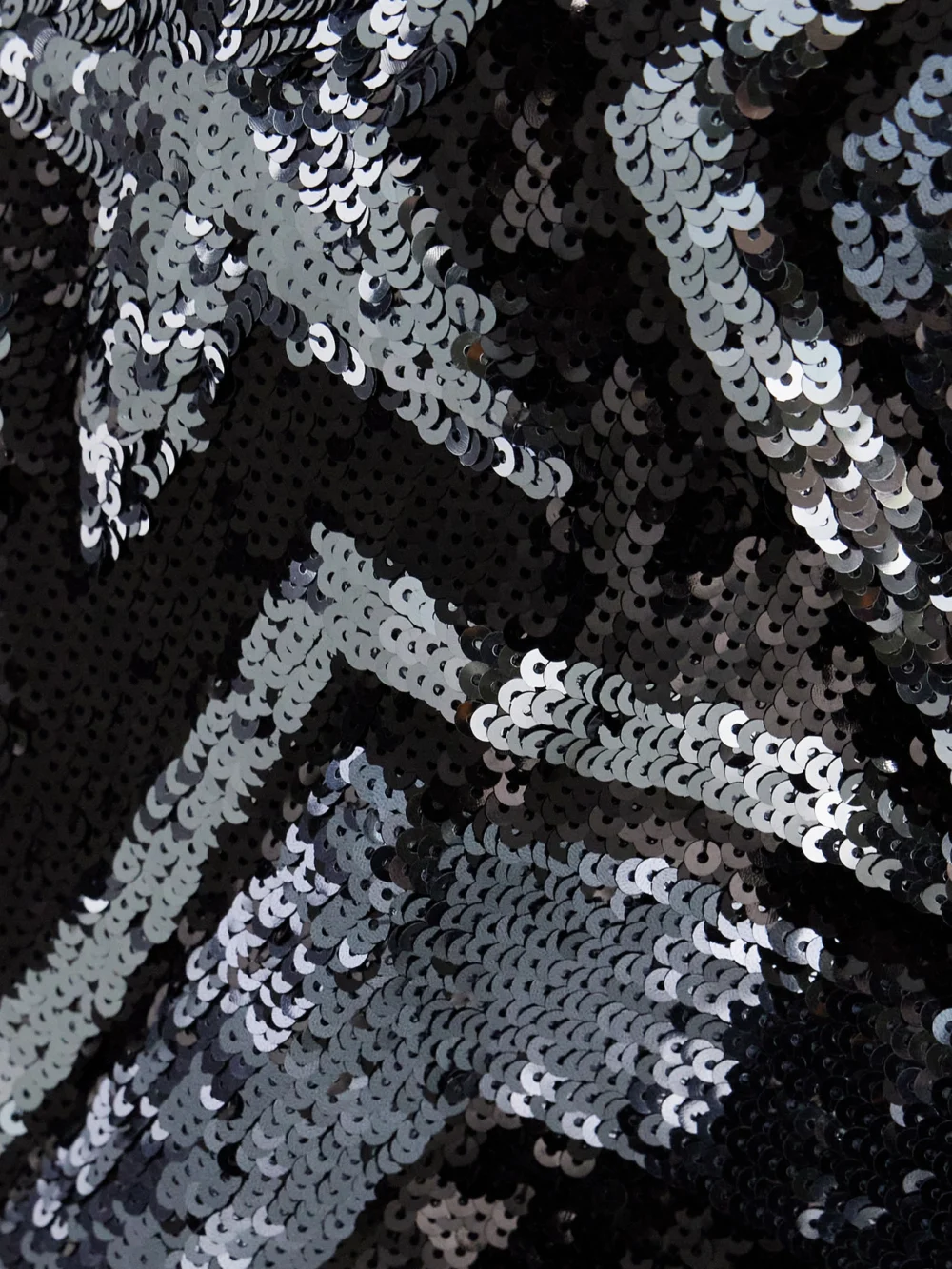 Close-up detail of the Balmain Sequined Tulle Gown
