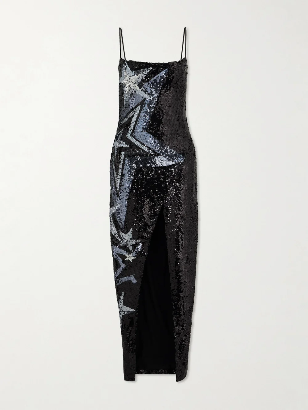 Balmain Sequined Tulle Gown in black