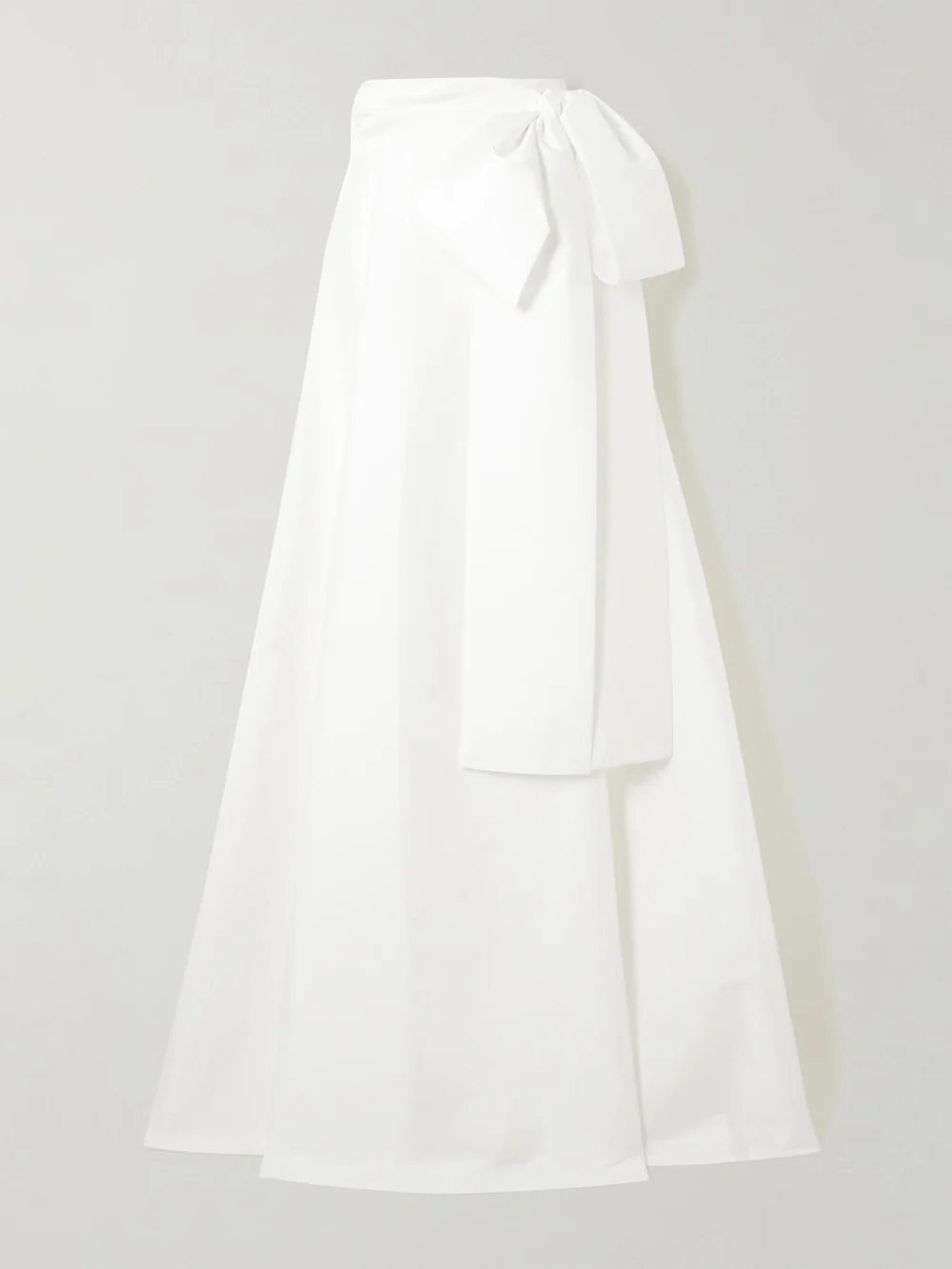 Bernadette Beatrice Bow-detailed Taffeta Maxi Skirt in ivory