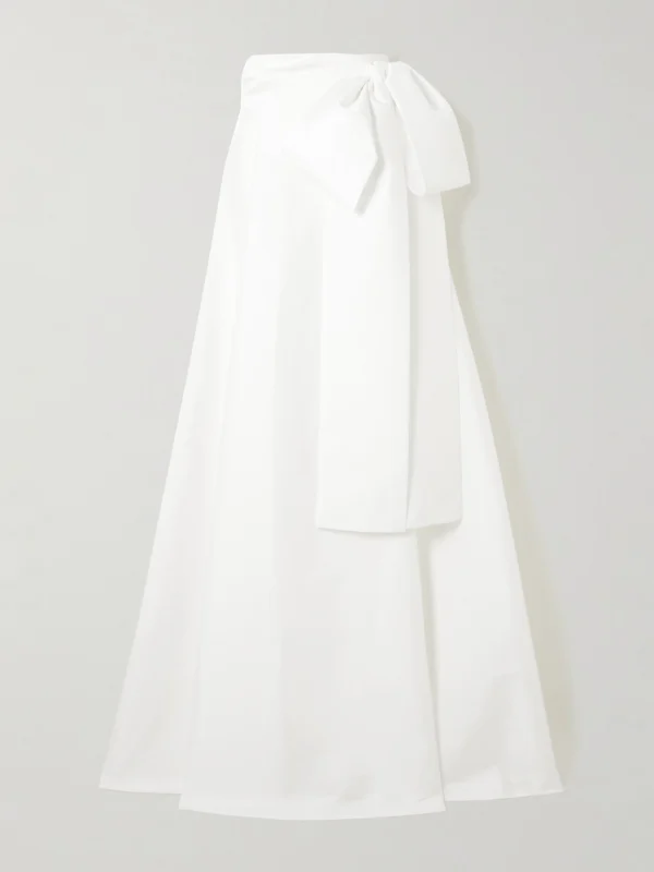 Bernadette Beatrice Bow-detailed Taffeta Maxi Skirt