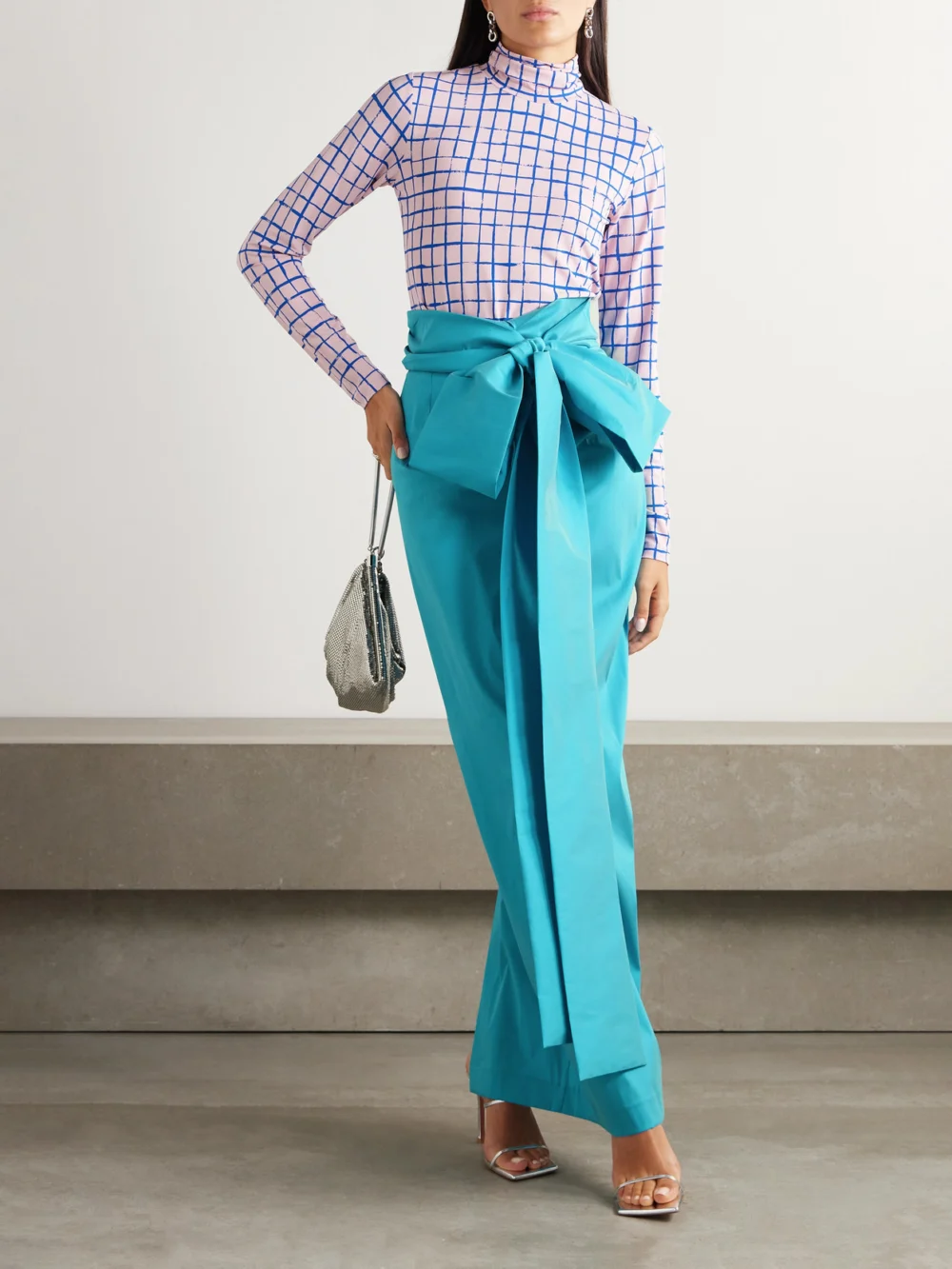 Bernadette Bernard Taffeta Maxi Skirt, worn by a model