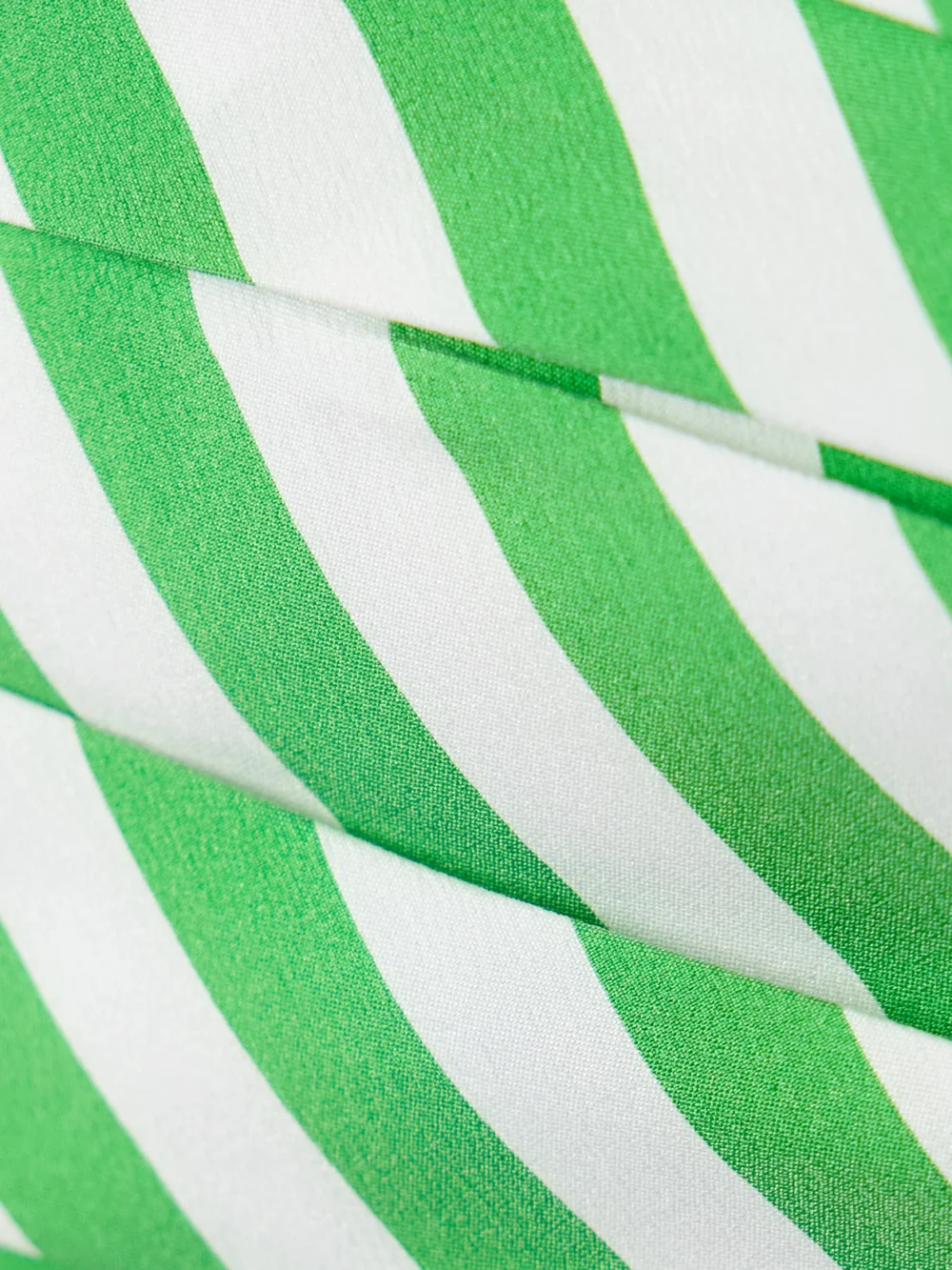 Close-up detail of the Bernadette Tippy Striped Pintucked Taffeta Halterneck Top